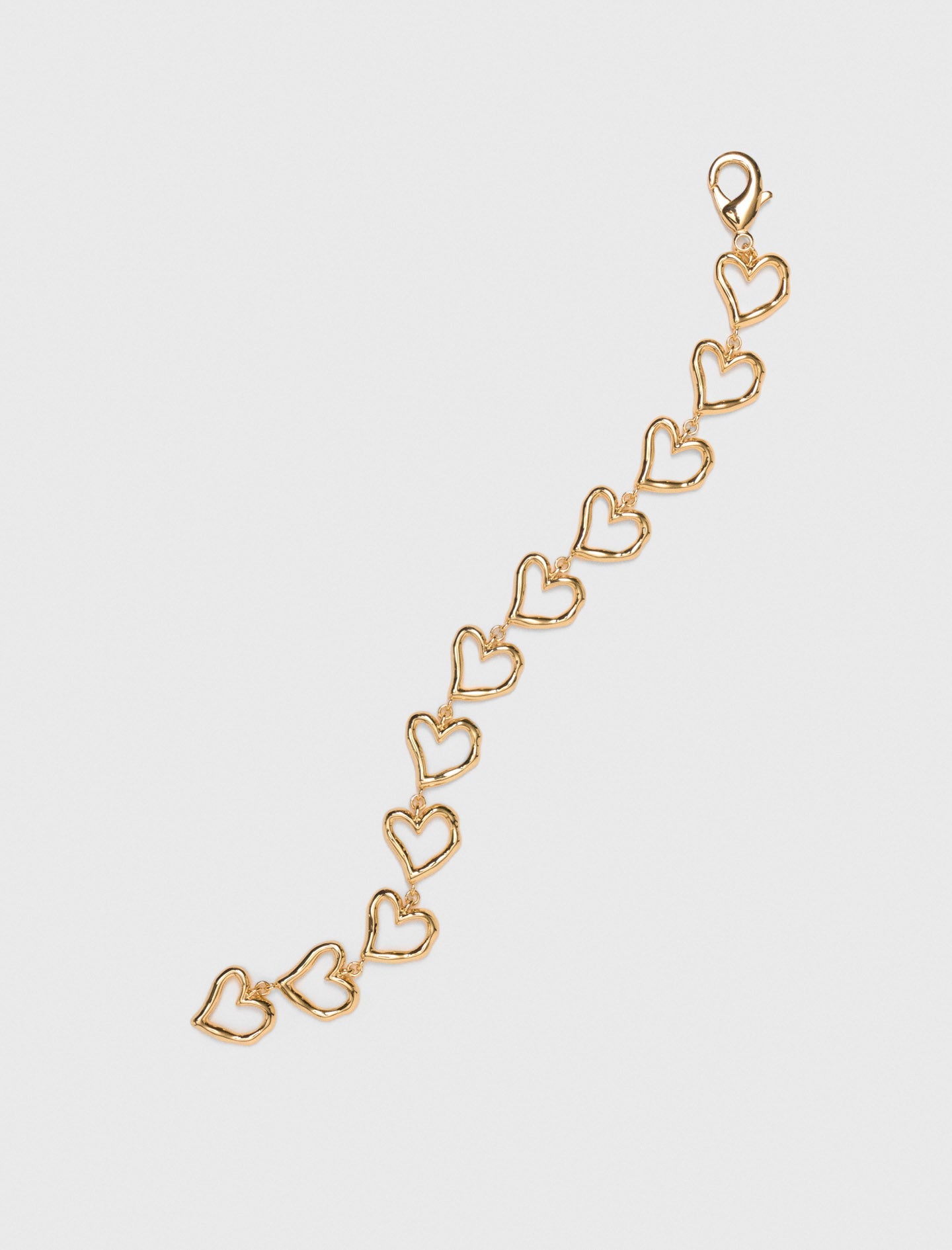 Gold-plated heart bracelet