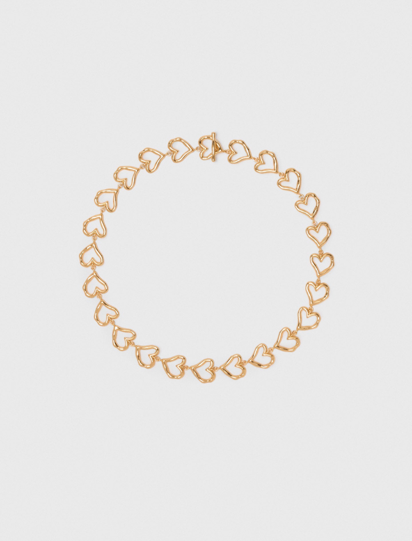 Gold-plated heart necklace