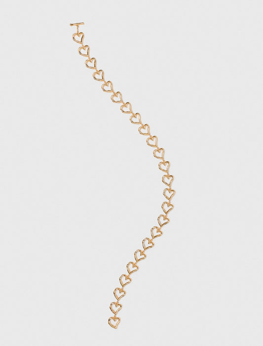 Gold-plated heart necklace