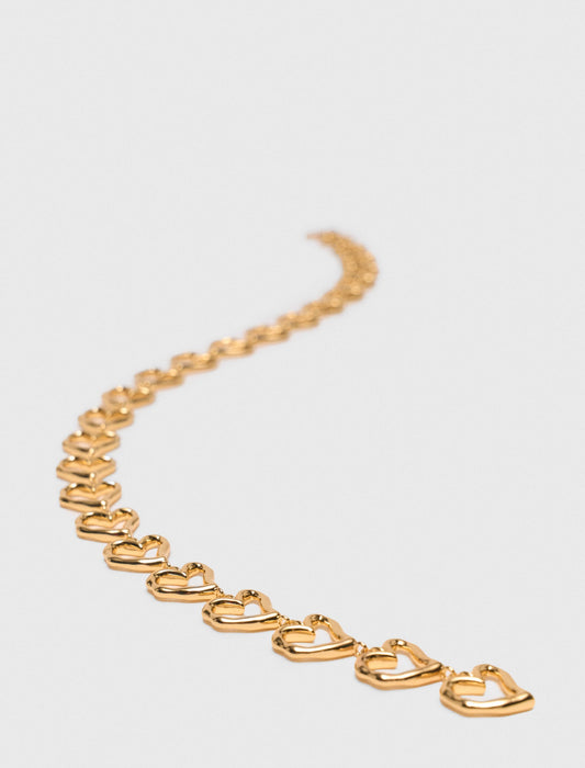 Gold-plated heart necklace
