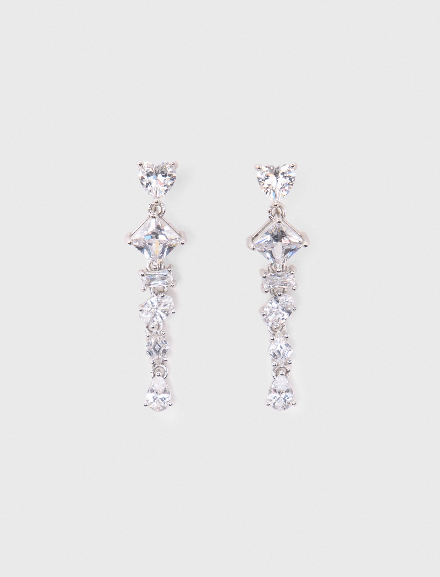 mfabi01068 rhinestone heart earrings crystal