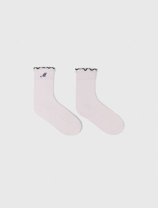 Cotton pointelle socks