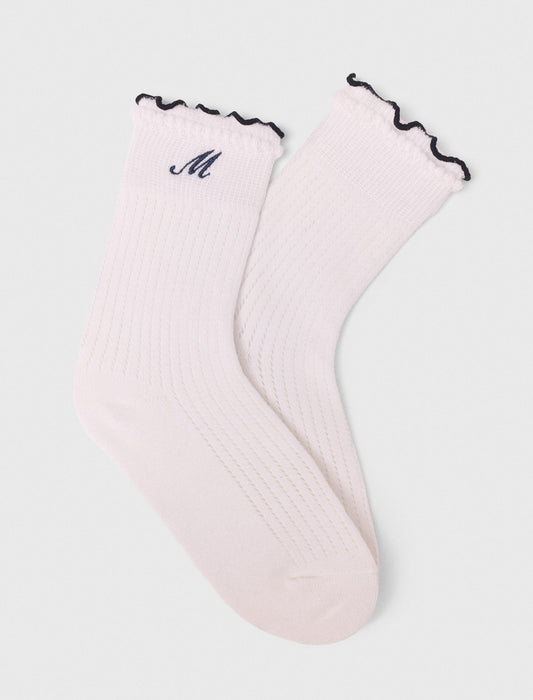 Cotton pointelle socks