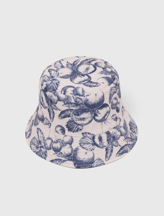 Reversible fruit print bucket hat