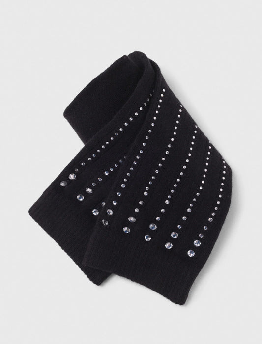 Rhinestone cotton socks Black