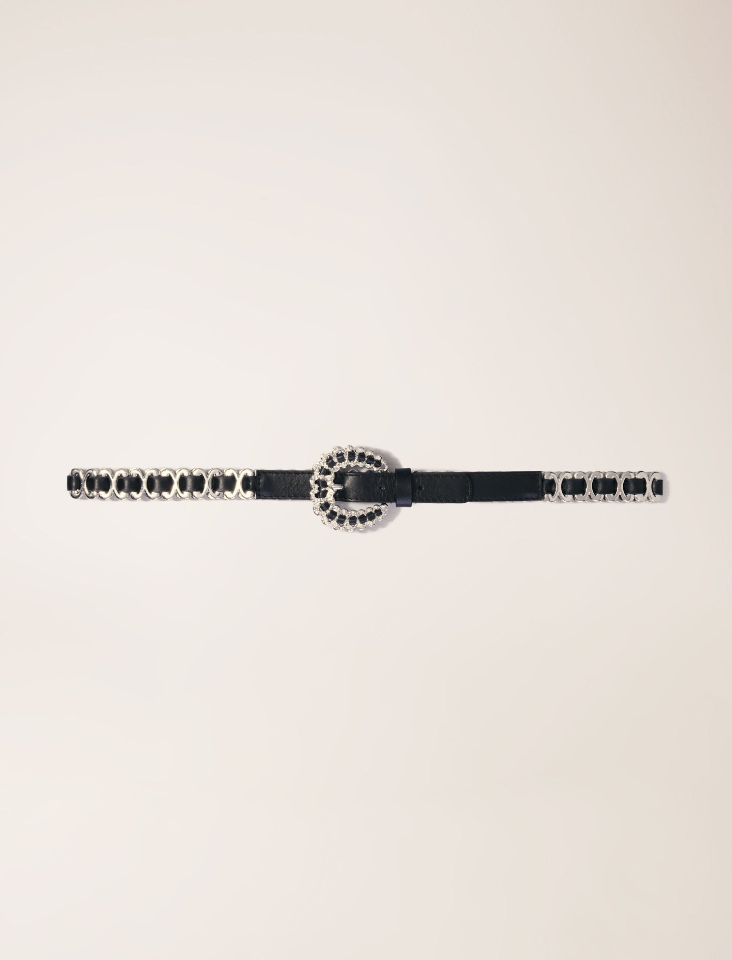 Black-Mixed Jewellery Buckle Chain Belt