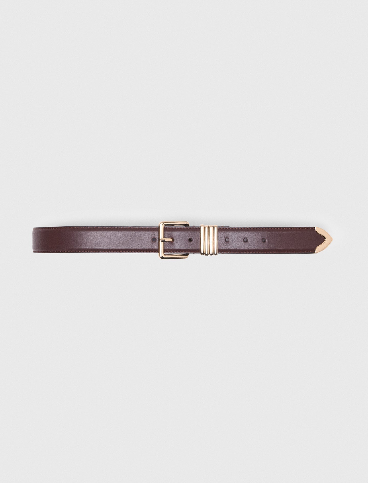 Smooth leather belt