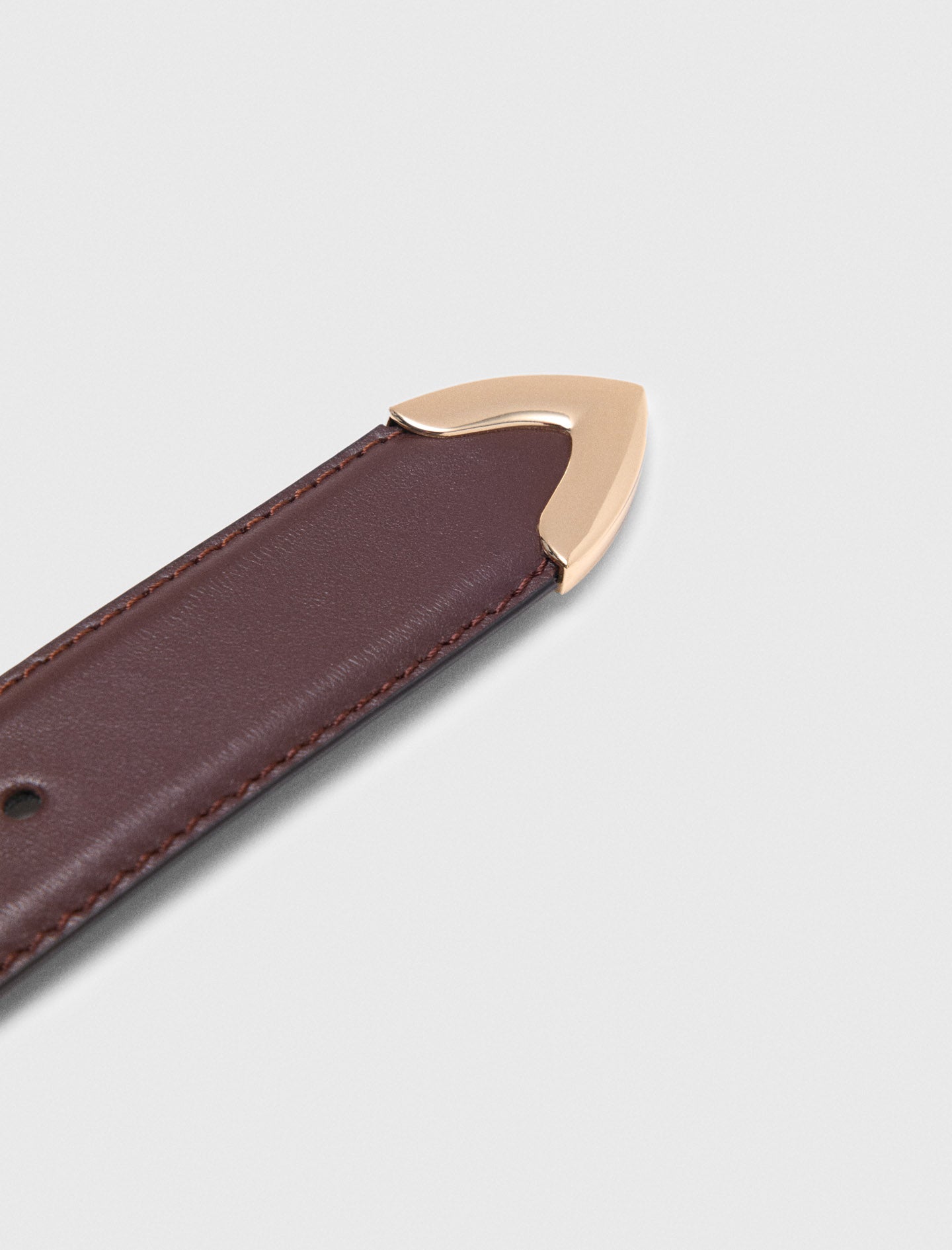 Smooth leather belt