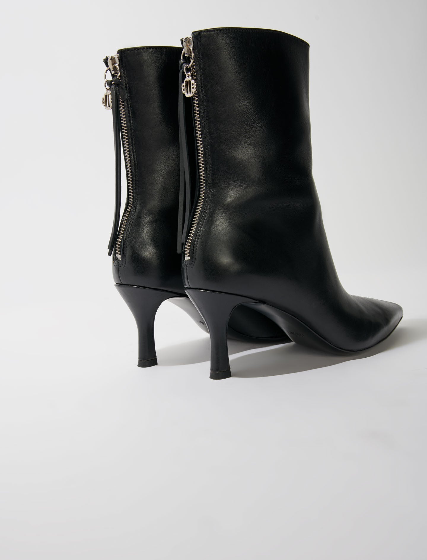 Black  -leather ankle boots