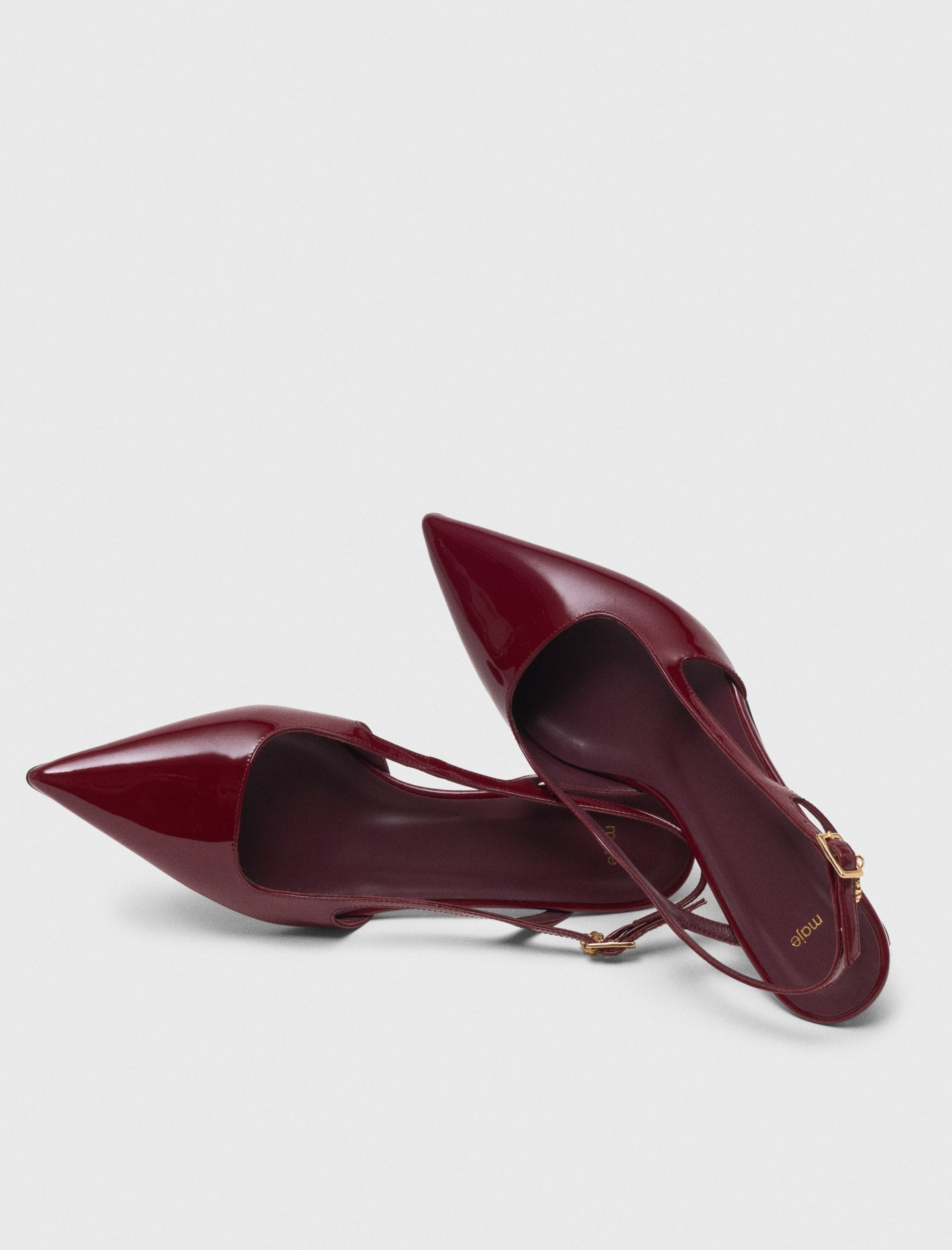 Patent leather slingback pumps Burgundy