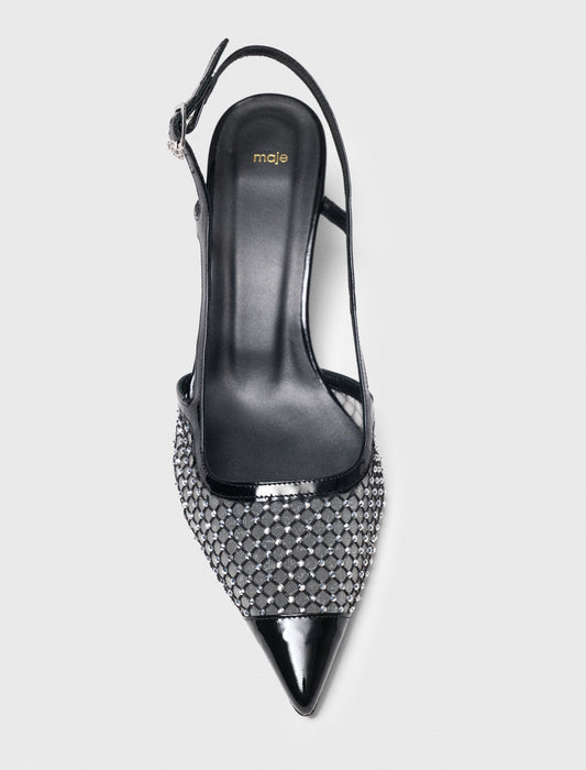 mfach00815 rhinestone mesh pumps black