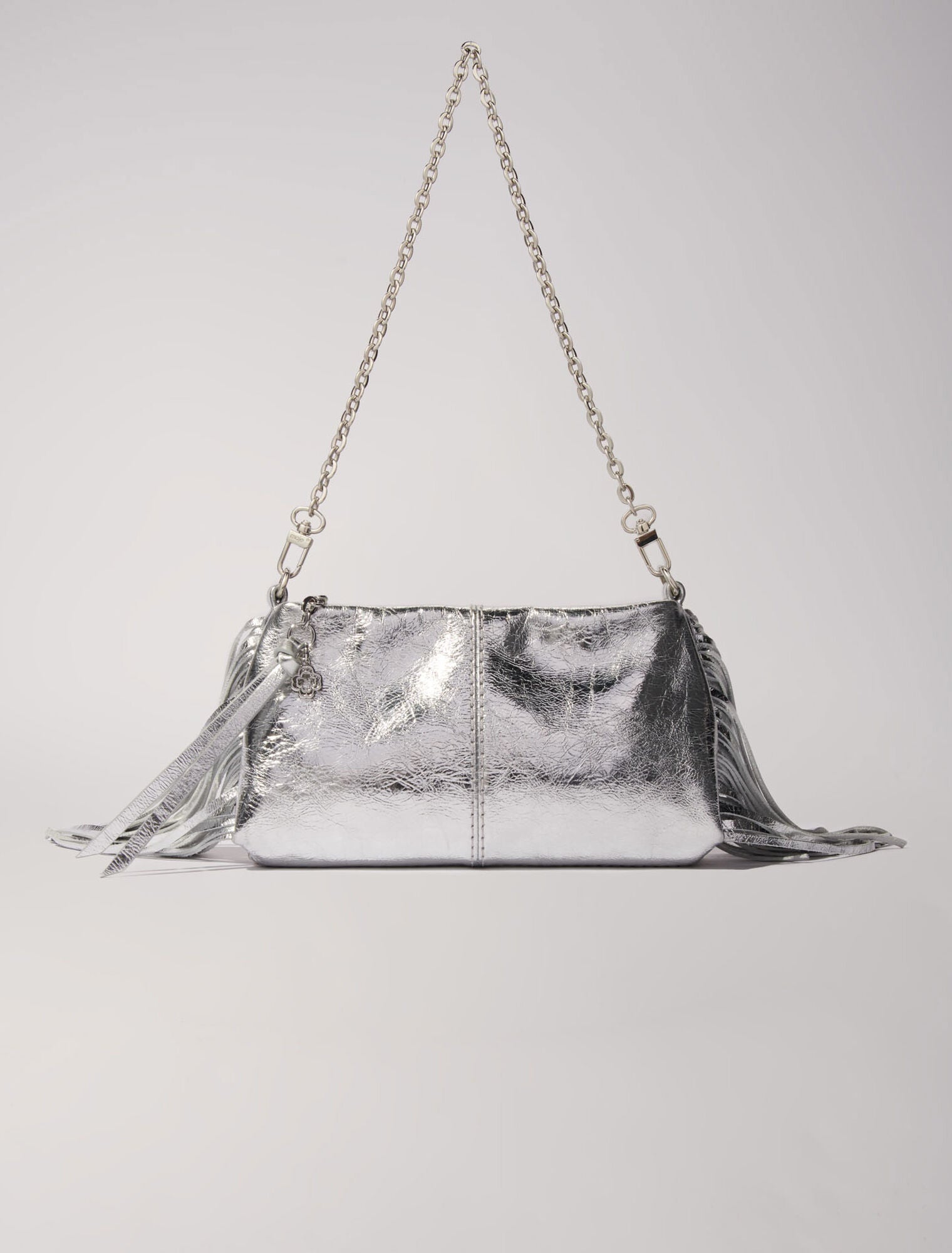 Silver featured-Miss M leather clutch bag