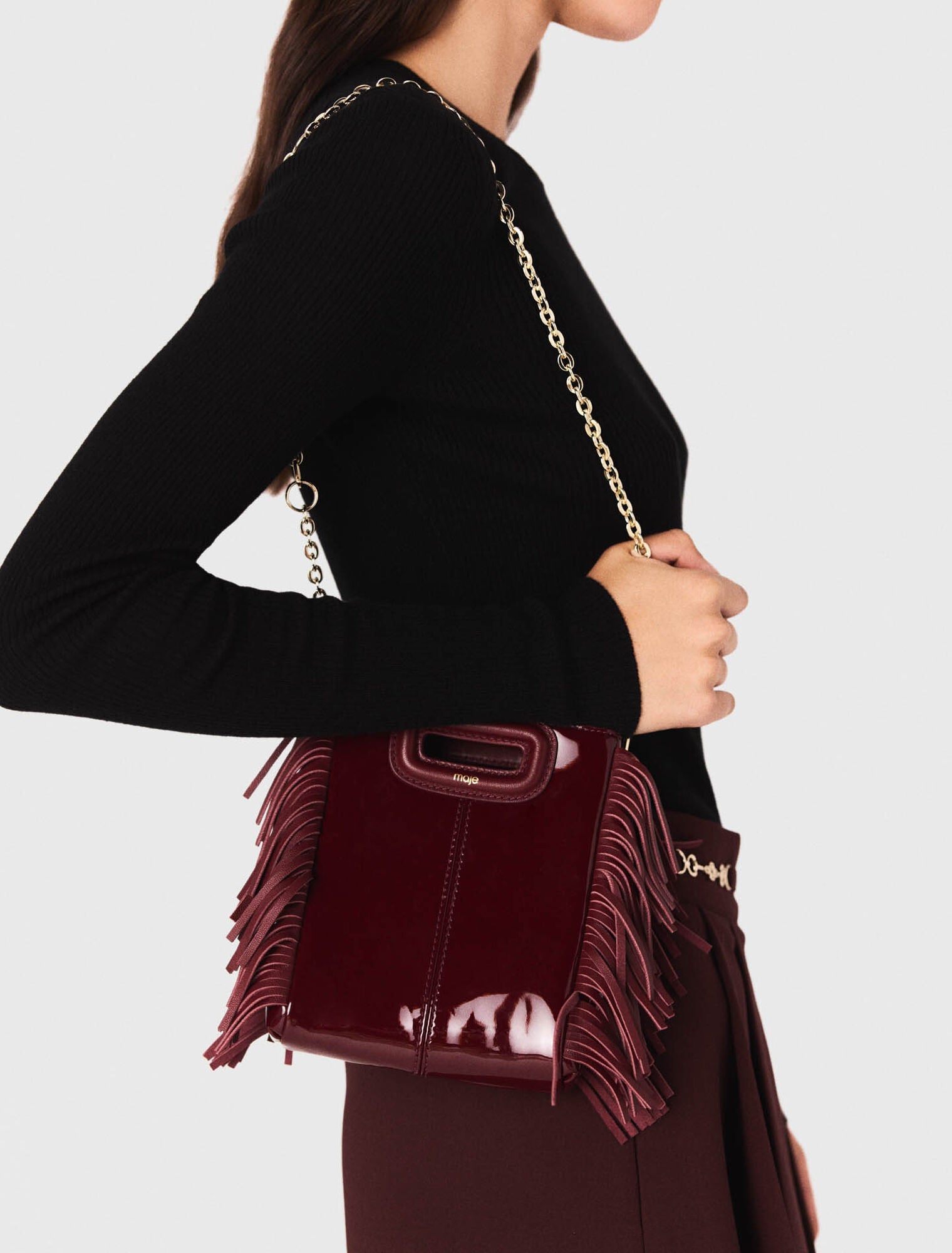Patent leather M Mini bag