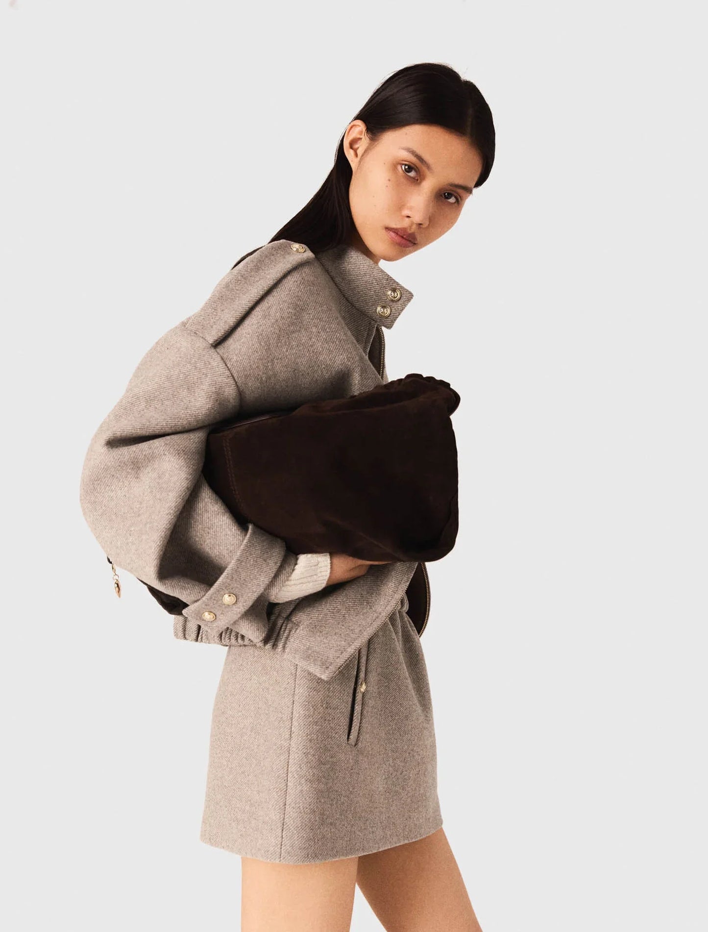 Suede leather Miss M bag