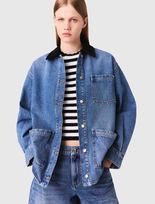 Faded denim jacket