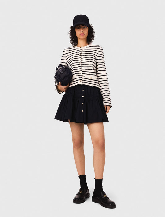 Wool cardigan with snaps