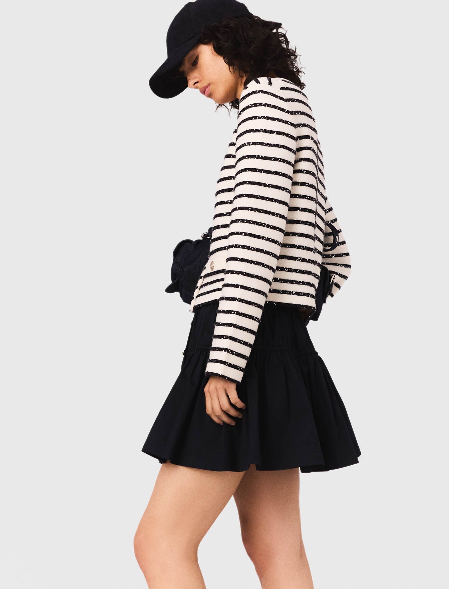 Wool cardigan with snaps