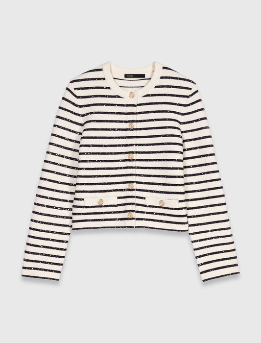 Wool cardigan with snaps