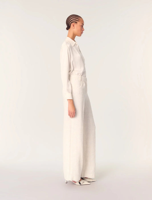 White-Silk satin shirt