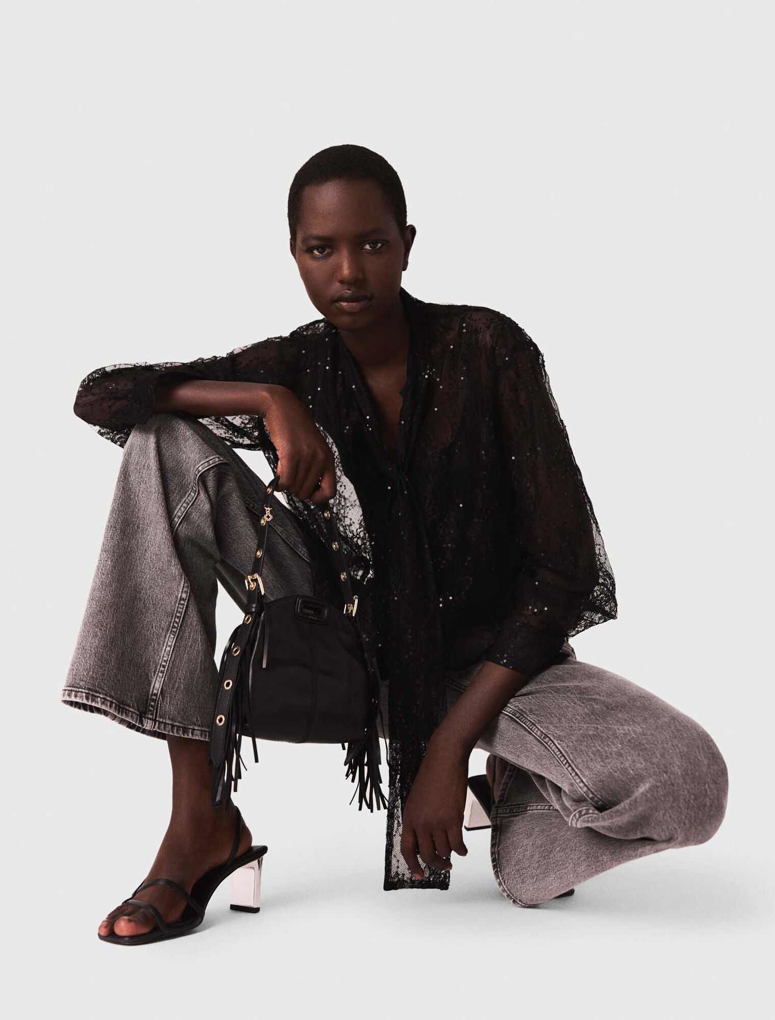 mfpcm00698 lace pussy bow shirt black