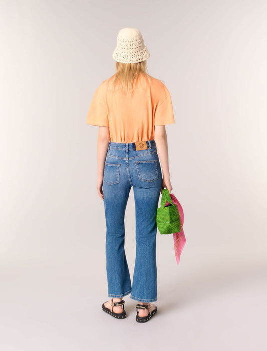 Blue-Denim jeans with pockets