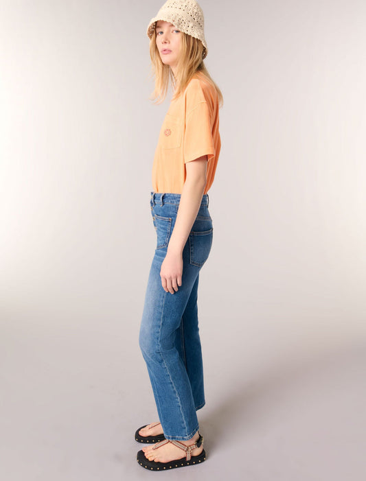 Blue-Denim jeans with pockets