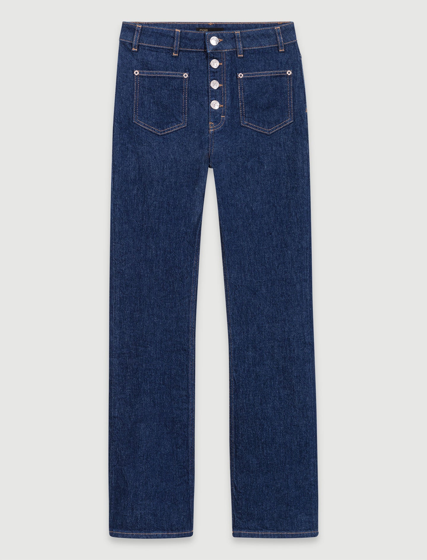 Dark Blue-Denim jeans with pockets