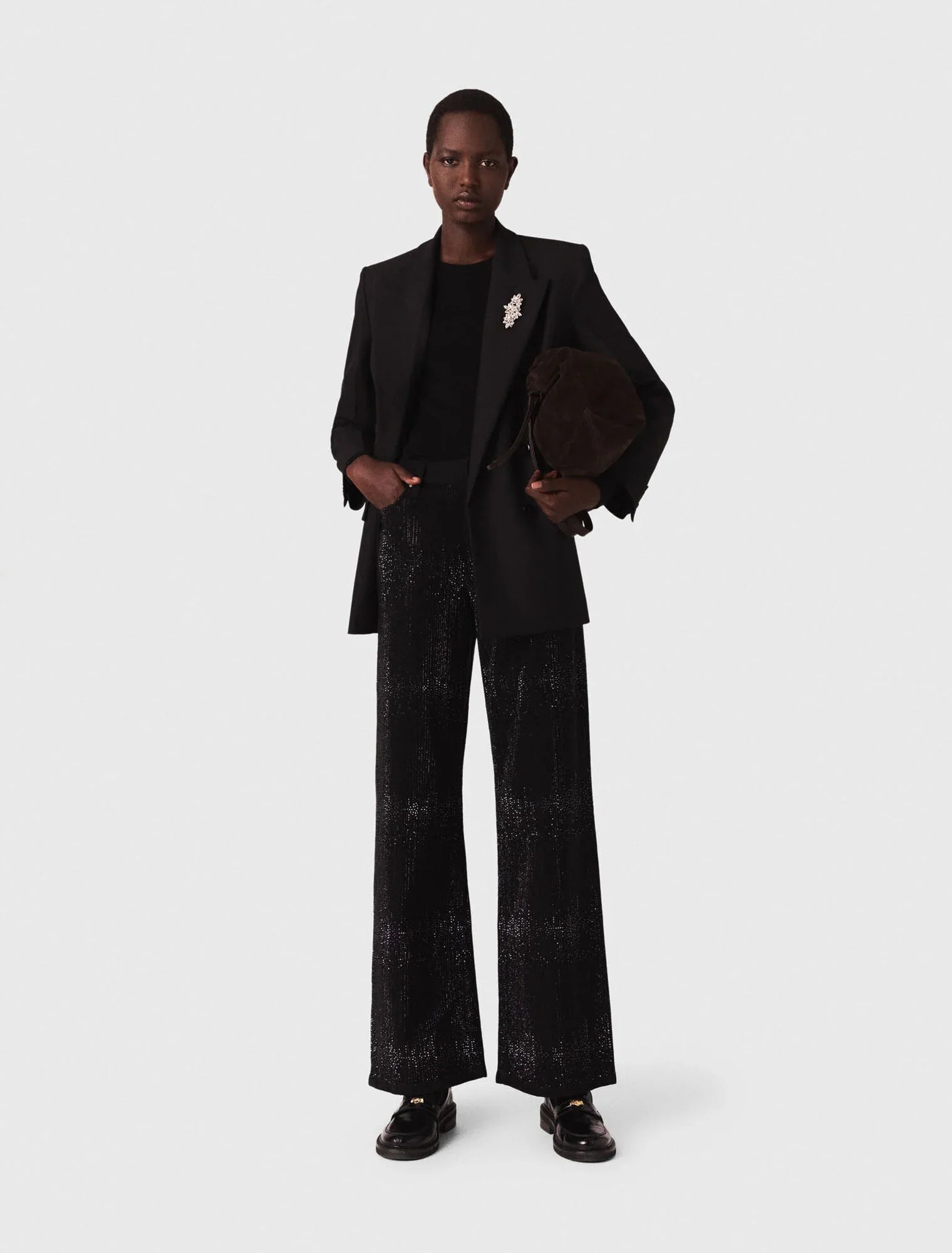 mfpje00767 wide leg rhinestone jeans black