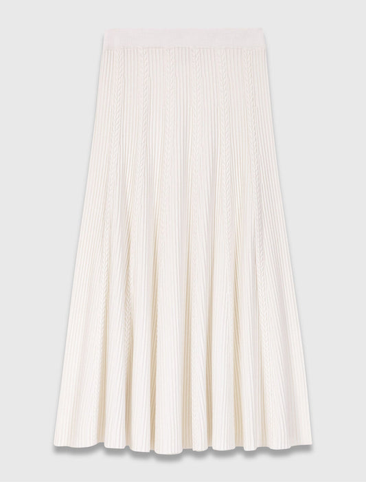 mfpju01530 long knit skirt ecru