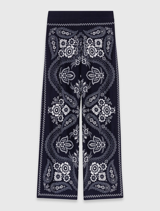 Flowing paisley print trousers
