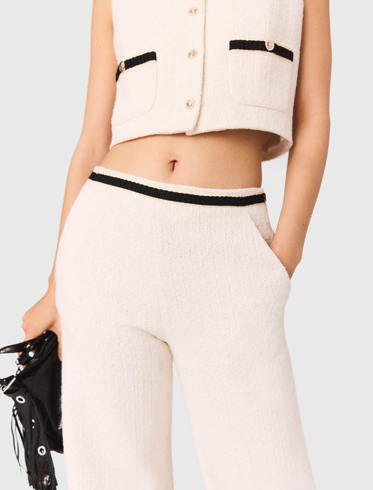 Tweed-effect trousers