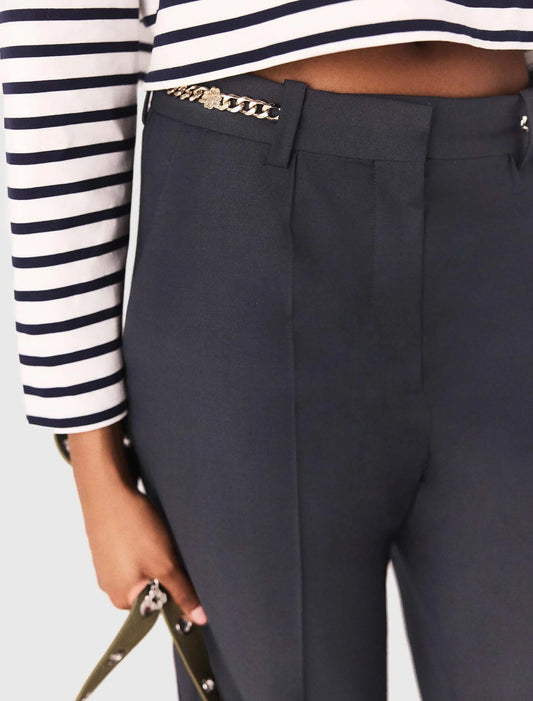Suit trousers with chain detail