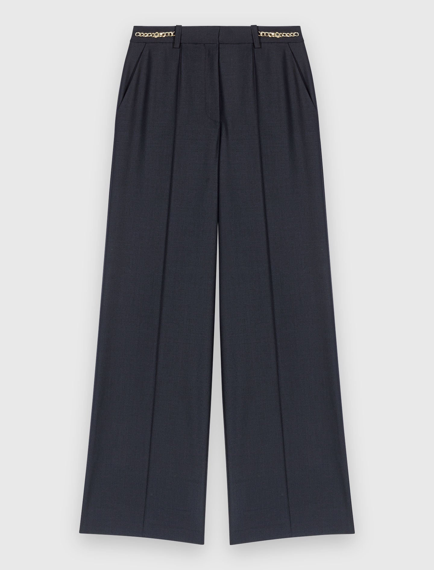 Suit trousers with chain detail
