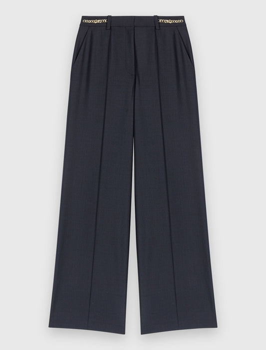 Suit trousers with chain detail