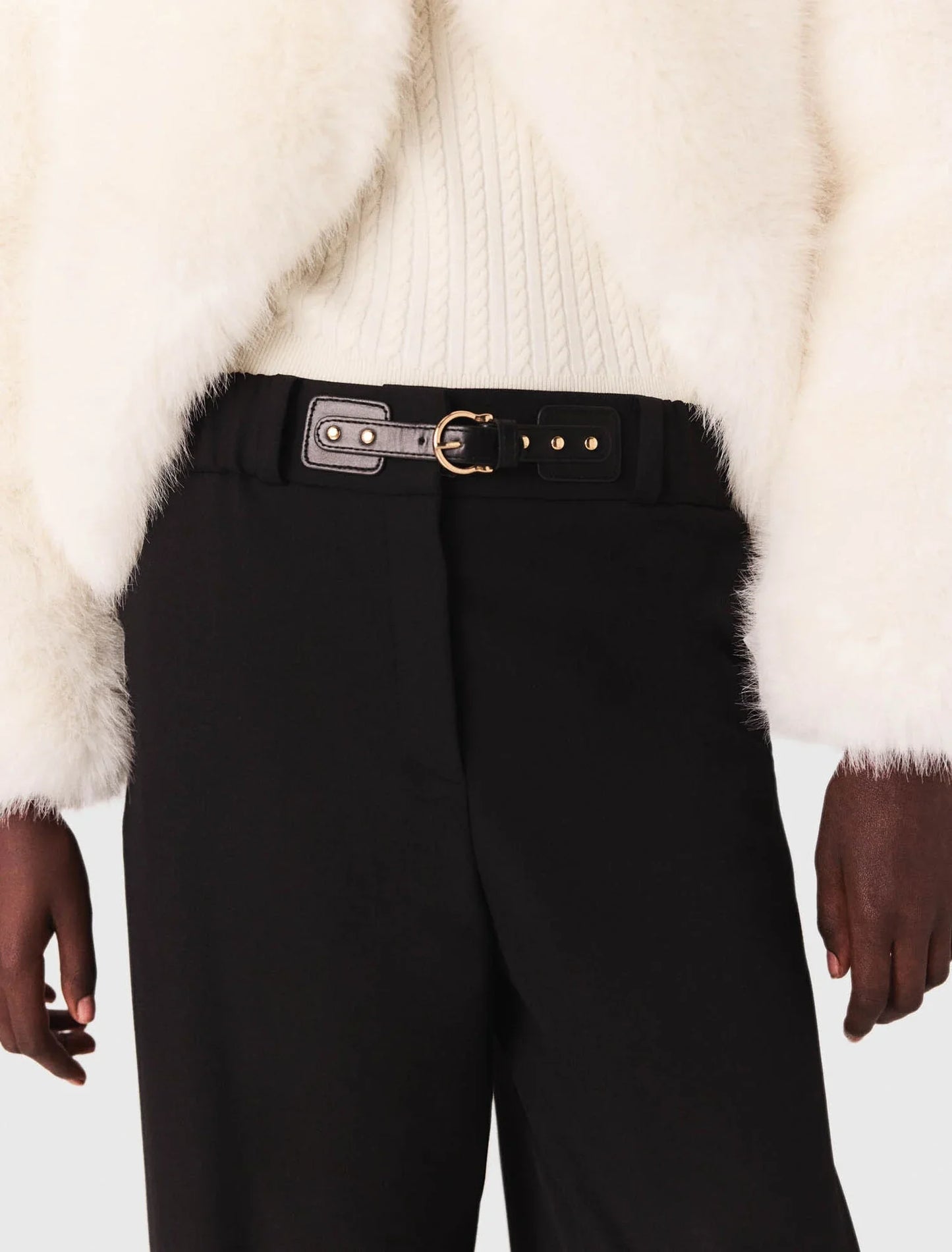 Wide-leg suit trousers