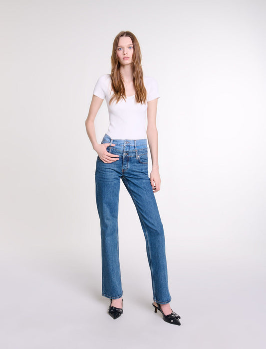 Ecru-featured-Ecru Rib knit top