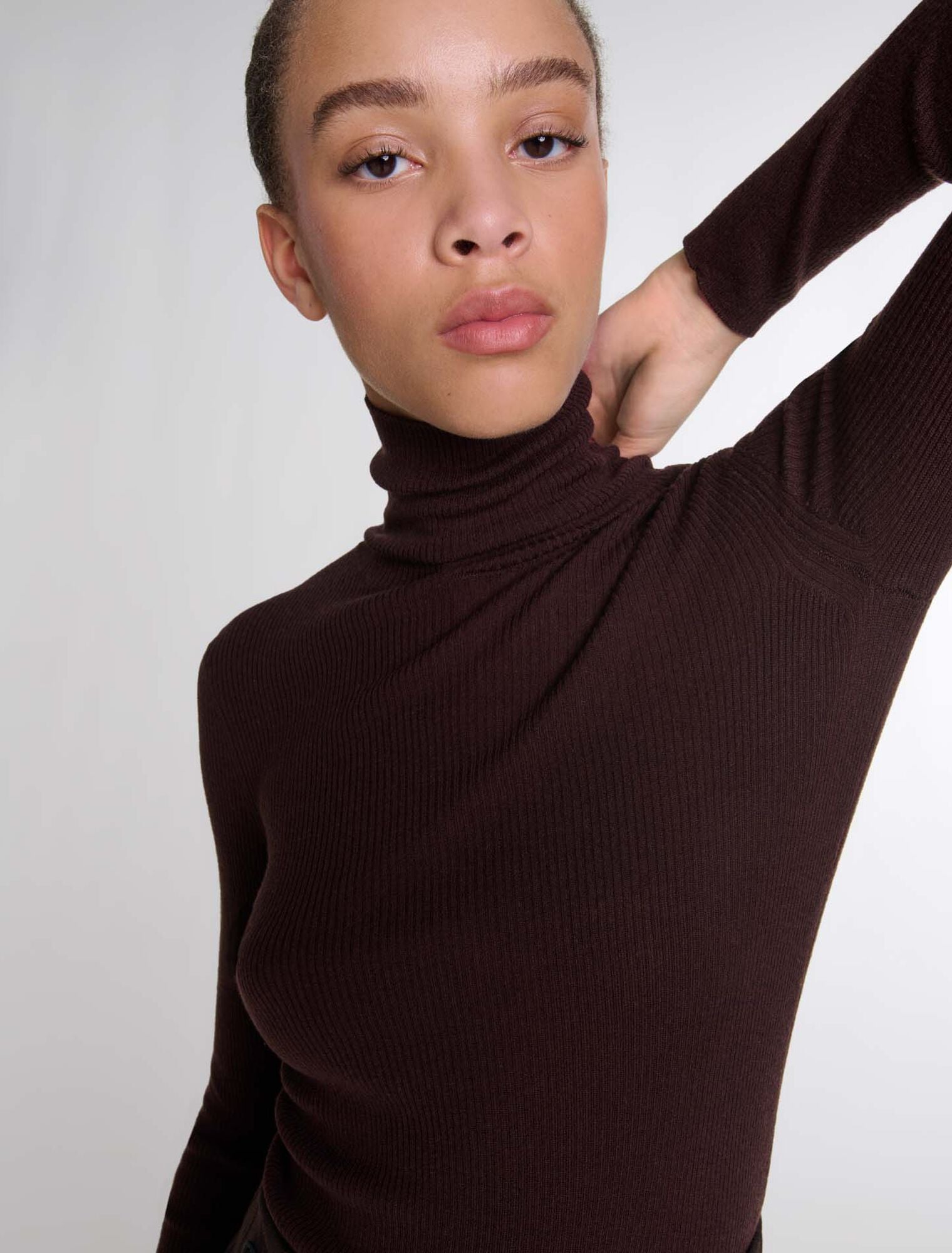 Brown  -Wool And Silk Jumper