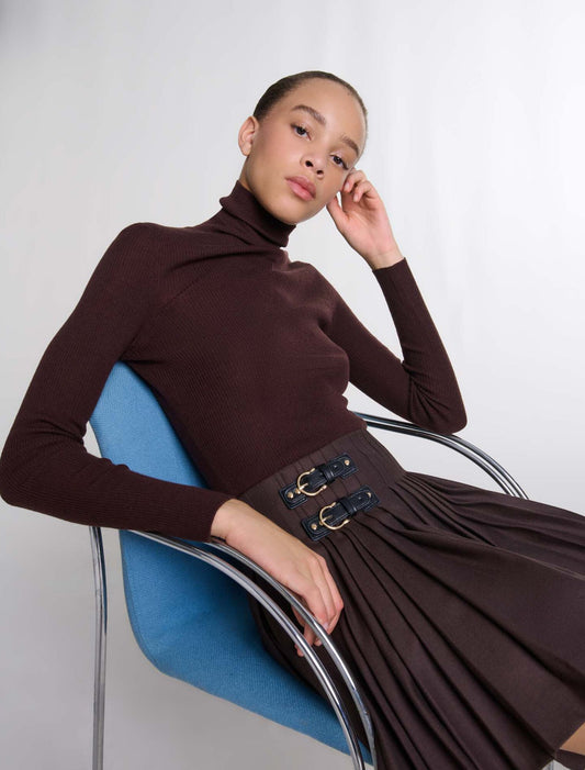 Brown  -Wool And Silk Jumper
