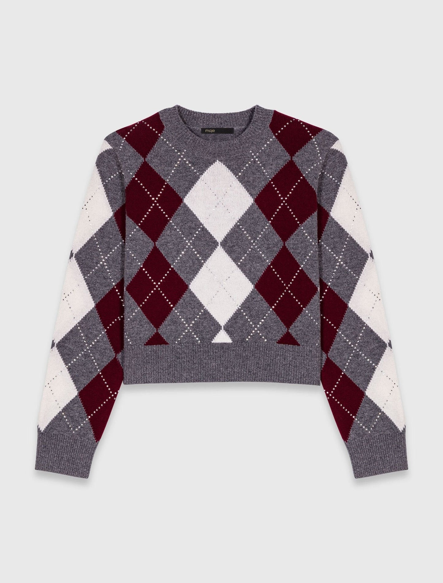 Argyle crop jumper
