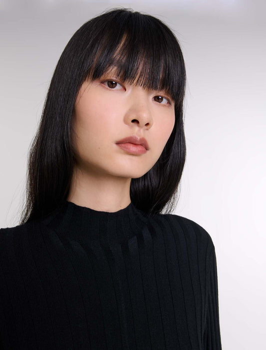 Black  -Short Knit Dress