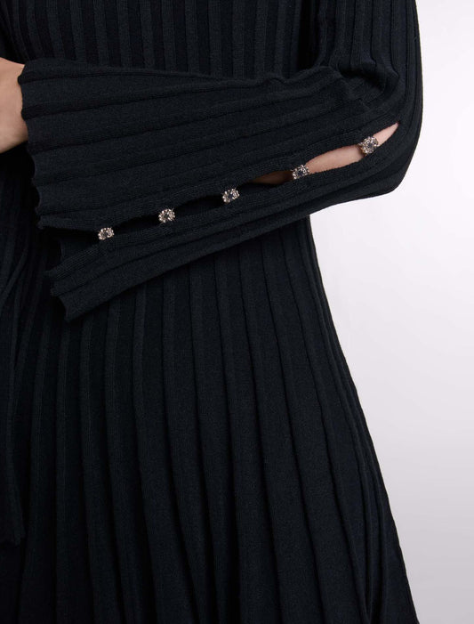 Black  -Short Knit Dress