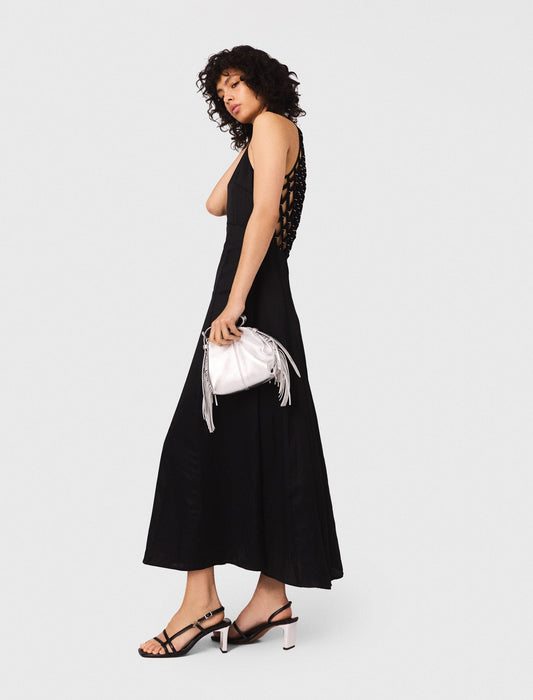 Long flowing dress with braided back