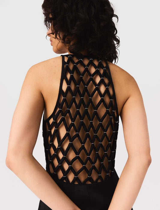 Long flowing dress with braided back