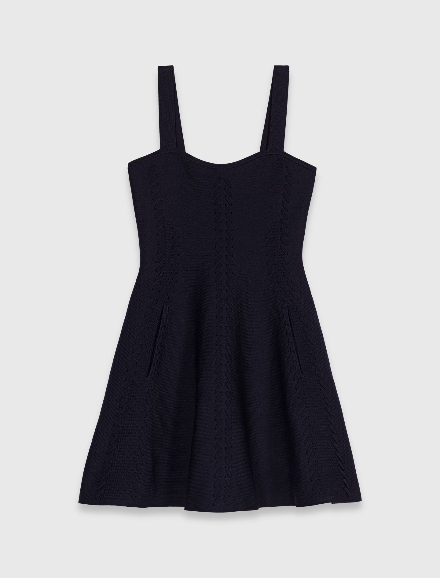 Black Short babydoll knit dress