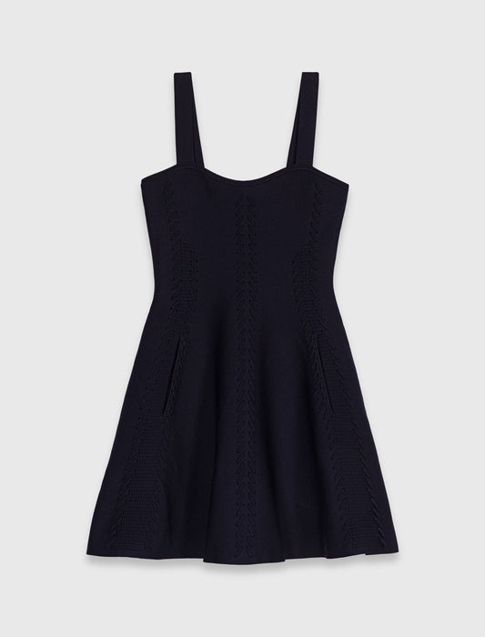 Black Short babydoll knit dress