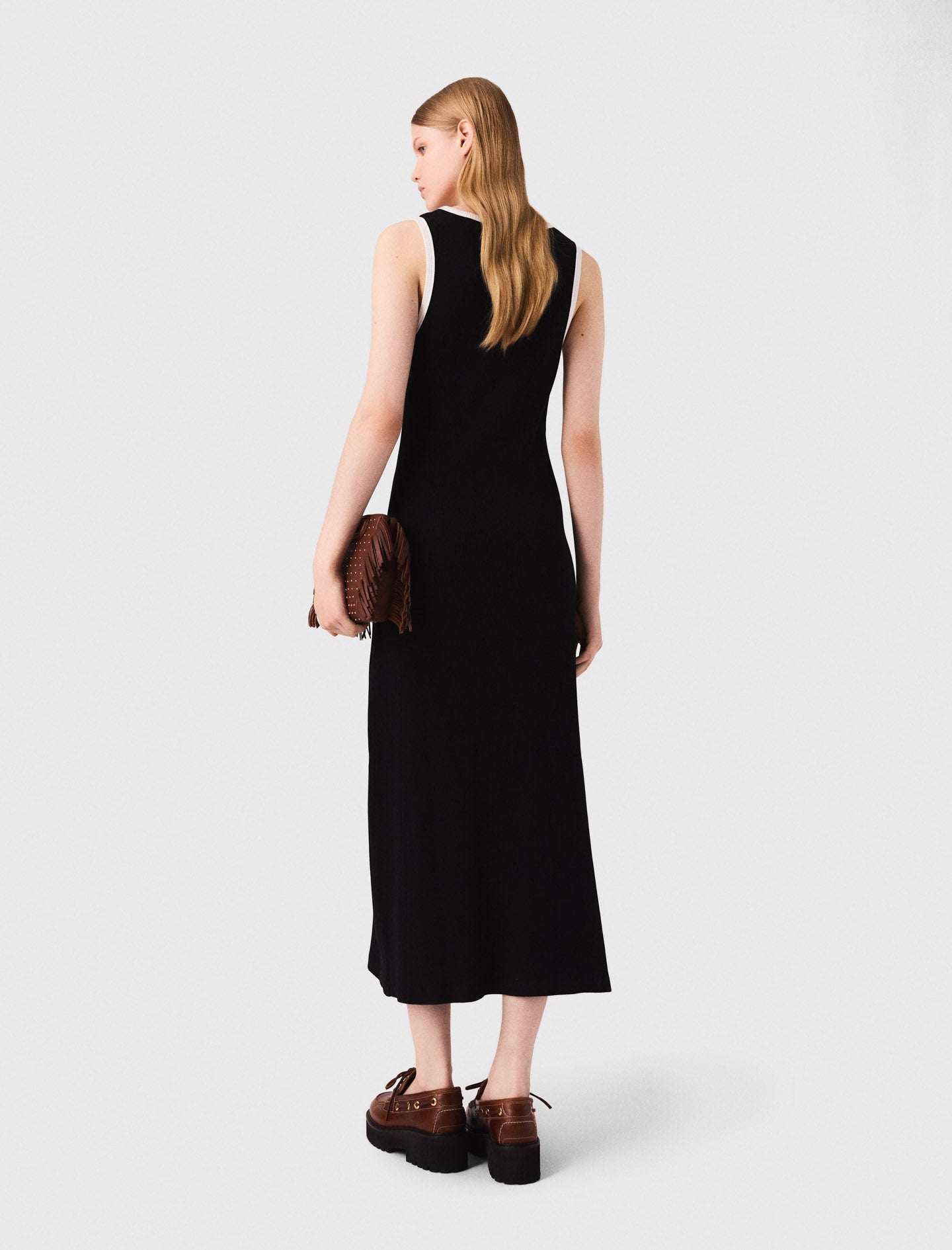 Jersey tank dress Black