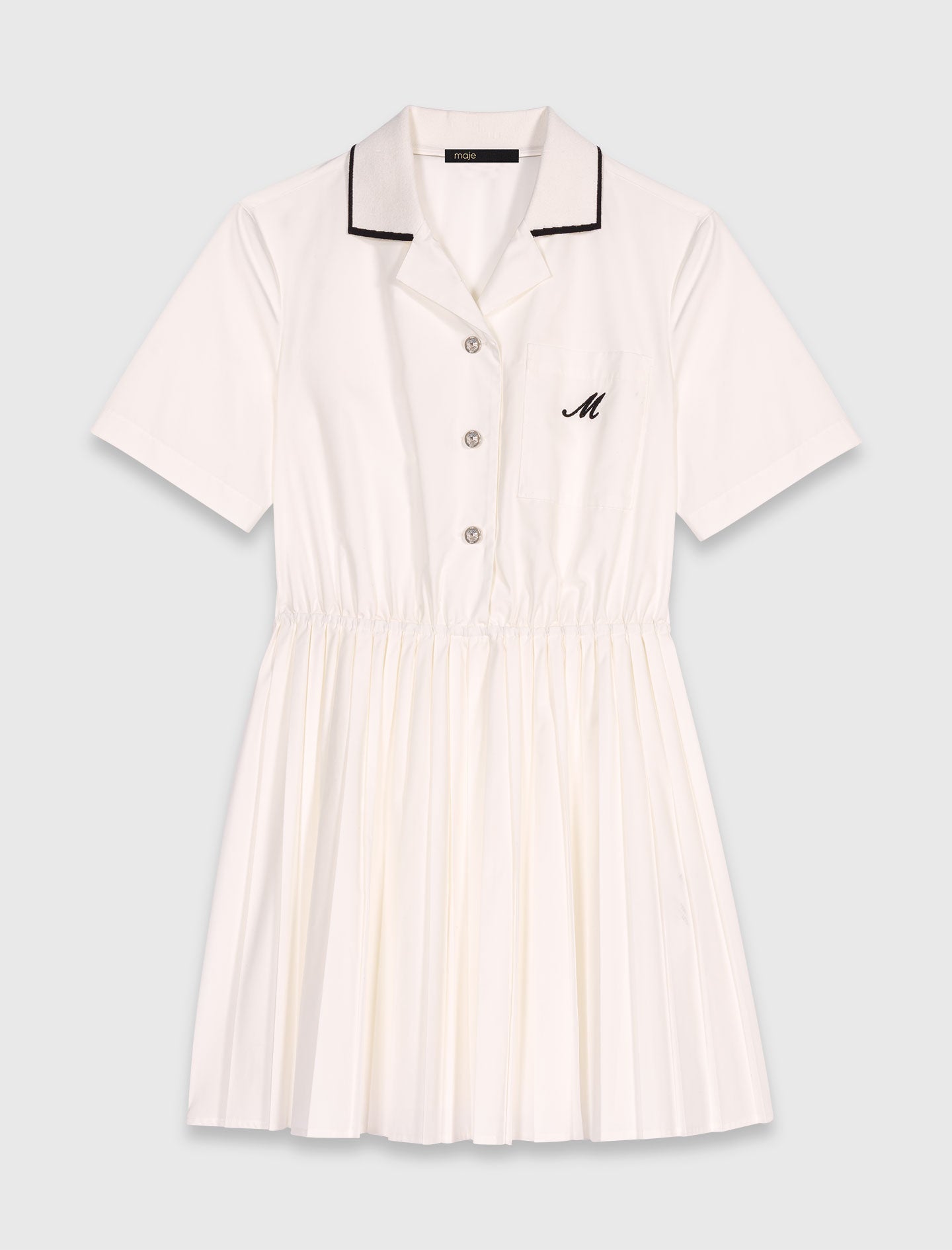White Short sleeve shirt dress
