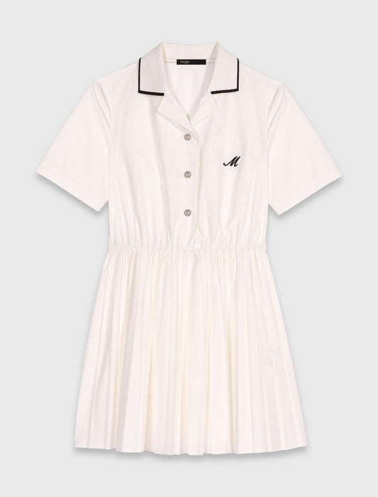 White Short sleeve shirt dress