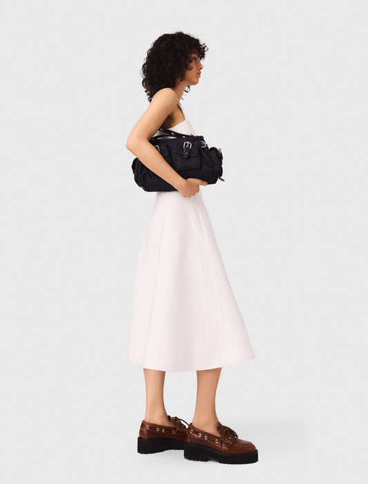 White Long babydoll knit dress