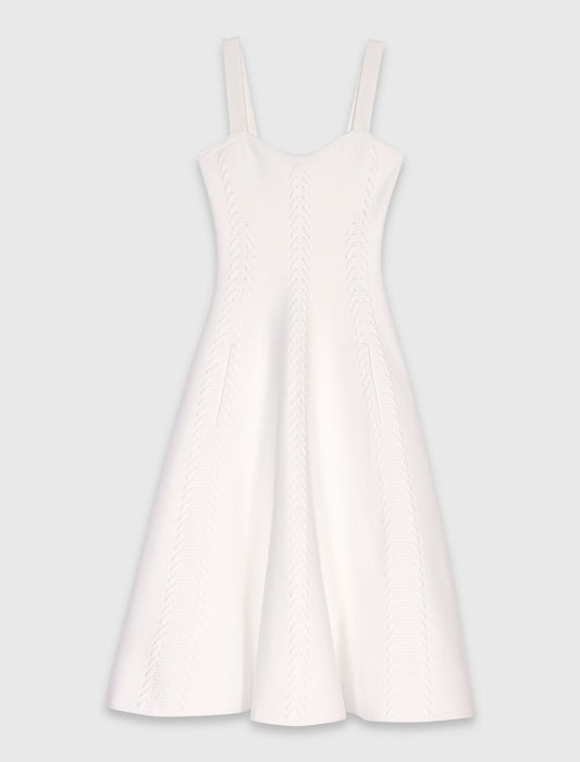 White Long babydoll knit dress